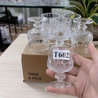 BỘ 6 LY THỦY TINH UỐNG RƯỢU 45ML T602 (T30)