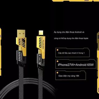 CÁP SẠC NHANH ĐA NĂNG 4in1 65W (T300)