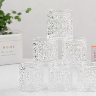 BỘ 6 LY THỦY TINH HOA VĂN CỔ ĐIỂN DELI (T8)