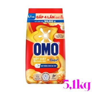 Bột Giặt OMO Hương Comfor  túi 5,1 kg Thùng 3 túi