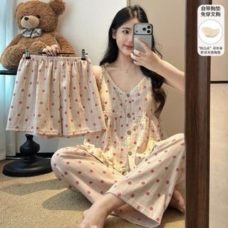 SET BỘ MẶC HAI DÂY HOẠ TIẾT BA MÓN XINH XẮN 🌸