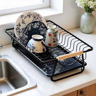 Kệ Để Bát Đĩa Đa Năng, Giá Úp Vung Nồi Tô Chén Có Khay Hứng Nước