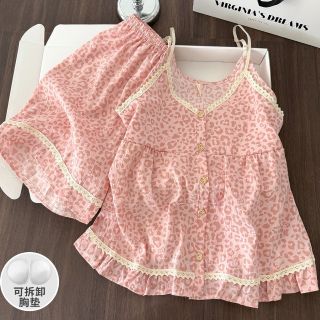 🌸 BỘ ĐỒ MẶC NHÀ HAI DÂY HOẠ TIẾT NƠ XINH XẮN 🌸