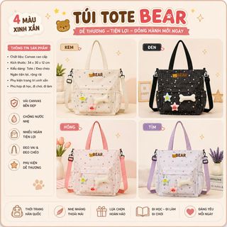 👜 TÚI TOTE BEAR A1121 – PHONG CÁCH HÀN QUỐC, SIÊU XINH