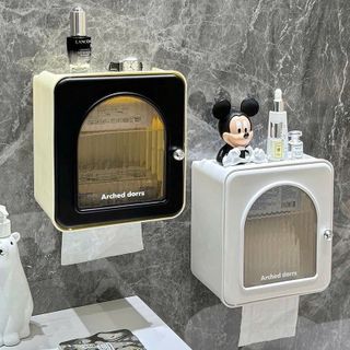 Hộp Đựng Giấy Vệ Sinh Dán Tường Có Khe Rút Giấy, Tủ Để Đồ Nhà Tắm Treo Tường Chống Thấm Nước siêu tiện lợi