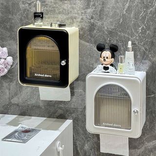Hộp Đựng Giấy Vệ Sinh Dán Tường Có Khe Rút Giấy, Tủ Để Đồ Nhà Tắm Treo Tường Chống Thấm Nước siêu tiện lợi