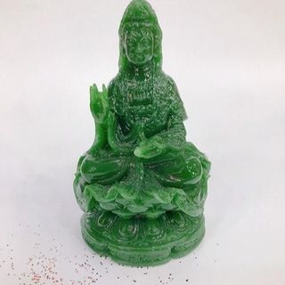 Tượng Ngài Quan Thế Âm Tự Tại Cao 13cm Sơn Nhũ Vàng Chất Liệu Bột Đá Nhựa Poly Cao Cấp Sản Phẩm Văn Hóa Phật Giáo