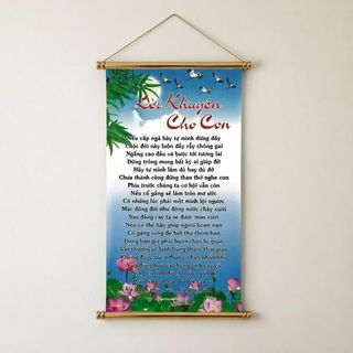Tranh chữ thư pháp Lời Khuyên Cho Con trang trí tại gia đình, văn phòng