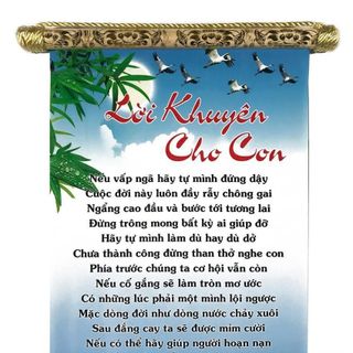 Tranh chữ thư pháp Lời Khuyên Cho Con trang trí tại gia đình, văn phòng