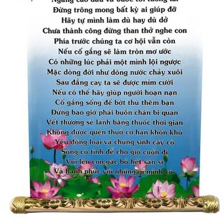 Tranh chữ thư pháp Lời Khuyên Cho Con trang trí tại gia đình, văn phòng