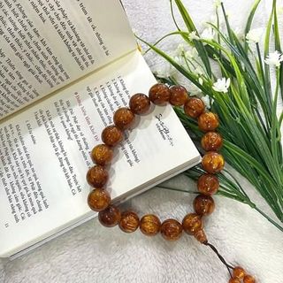 Vòng Tay Chuỗi Hạt 18 Hạt Giả Hổ Phách Nhiều Kích Cỡ Thiết Kế Đơn Giản Phù Hợp Với Nhiều Phong Cách Thời Trang