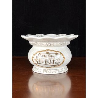 Bộ Thờ Cúng Lư Hứng Tàn Nhang 1618 Họa Tiết Hoa Sen Tím Phối Chữ Bằng Sứ Cao Cấp - Phật Giáo Tường Thuận