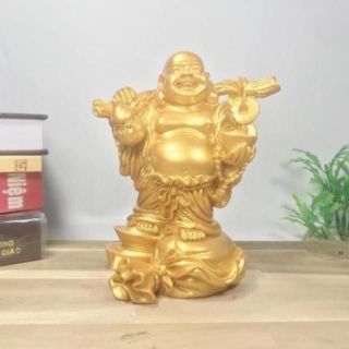 Tượng Ngài Di Lặc Bồ Tát sơn nhũ vàng cao 11cm