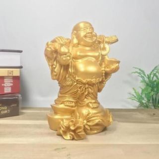 Tượng Ngài Di Lặc Bồ Tát sơn nhũ vàng cao 11cm