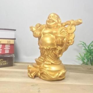 Tượng Ngài Di Lặc Bồ Tát sơn nhũ vàng cao 11cm