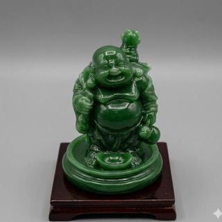 Tượng Di Lặc Bồ Tát Cao 5cm Chất Liệu Đá Ép Độ Bền Cao Màu Sắc Tỉ Mỉ Sơn Chất Lượng Tốt Dễ Vệ Sinh