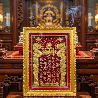 Bài vị gỗ hương ngàn năm uy nghiêm chạm khắc tinh xảo