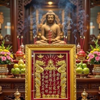 Bài vị gỗ hương ngàn năm uy nghiêm chạm khắc tinh xảo