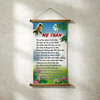 Tranh chữ thư pháp nợ trần trang trí tại gia đình, văn phòng
