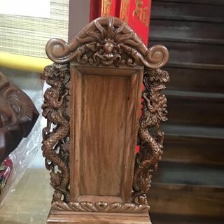 Bài Vị Gỗ Hương Ngàn Năm Uy Tín Chi Tiết Hoa Văn Rồng Phượng Kích Cỡ Nhỏ 22cm x 10cm & Lớn 32cm x 13cm Chất Liệu 100% Gỗ Hương Nguyên Tấm