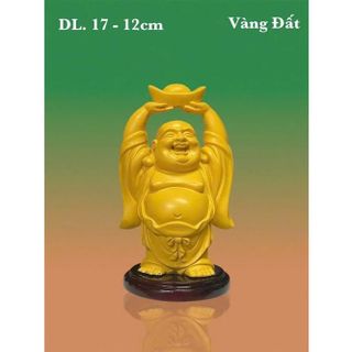 Tượng ngài Di Lặc Bồ Tát nâng thỏi vàng cao 12cm-nhiều mẫu