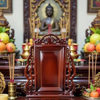 Bài Vị Gỗ Hương Cao Cấp Chạm Khắc Tinh Xảo Bảo Vệ Chi Tiết Rồng Phượng Hoa Sen Chữ Hán Phúc Lộc Thọ