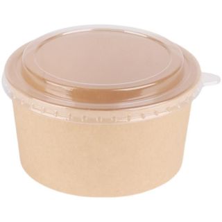 600 Tô giấy kraft dùng 1 lần đựng thức ăn 750ml và 1000ml thân thiện với môi trường