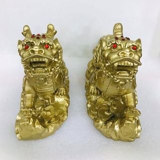 Tỳ Hưu Phong Thủy Thiên Lộc - Linh Vật Mang Lại Tài Lộc Bình An Thiết Kế Uy Ngĩ Đầu Rồng Thân Gấu Sừng Cánh Miệng Rộng Màu Vàng Bền Linh Khí Cao Kích Thước Nhỏ Trang Sức