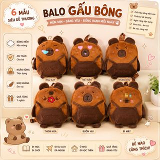 BALO MẦM NON CAPYBARA MẶC YẾM DỄ THƯƠNG – SIÊU NHẸ CHO BÉ - PIPI STORE