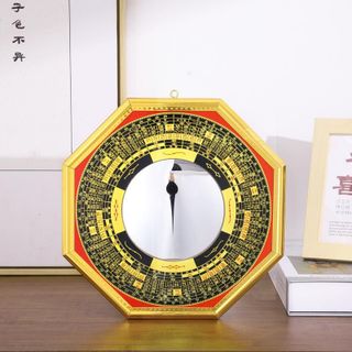 Bát Quái Phong Thủy Có Gương Thiết Kế Bát Giác Cân Bằng Năng Lượng Tích Cực Chất Liệu Gỗ Tự Nhiên & Đồng Cao Cấp Kích Thước Đa Dạng Màu Vàng Đồng Sang Trọng Phụ Kiện Dây Treo Đế Đặt Tiện Dụng Tặng Quà May Mắn Cho Tân Gia Lễ Tết