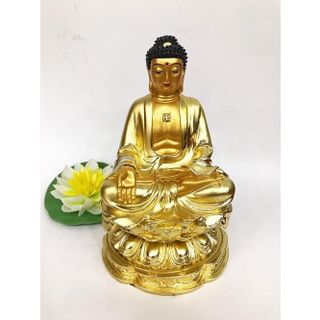Tượng Đức Phật A Di Đà ngồi đài sen cao 15cm