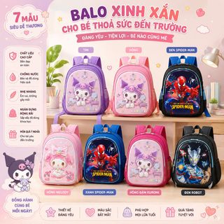 🎁 BALO CHO BÉ A098 – THIẾT KẾ 3D NỔI BẬT, MÀU SẮC BẮT MẮT