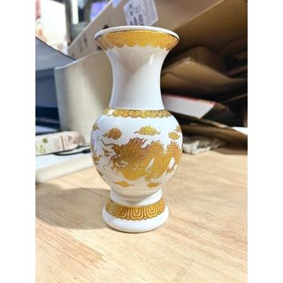 Bình bông sứ trắng rồng cao cấp Cao 25cm