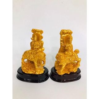 Bộ Tượng Bồ Tát Văn Thù-Phổ Hiền Đứng Cao 11cm Chất Liệu Bột Đá Nhựa Poly Cao Cấp Sơn Màu Tỉ Mỉ 6 Mẫu Màu Sắc Đa Dạng Kích Thước 10x6cm