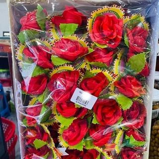 Bông hồng trắng, đỏ ,vàng, hồng cài áo VU LAN chất lượng cao 50 cái
