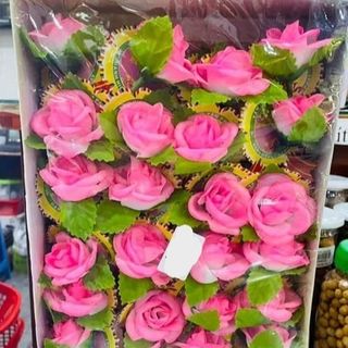 Bông hồng trắng, đỏ ,vàng, hồng cài áo VU LAN chất lượng cao 50 cái