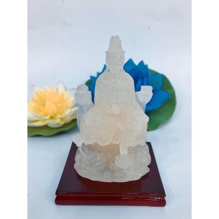 Tượng Ngài Quan Thế Âm Bồ Tát Cao 11cm Ngang 5cm Sơn Đồng Chất Liệu Bột Đá Nhựa Poly Cao Cấp Sơn Màu Tỉ Mỉ