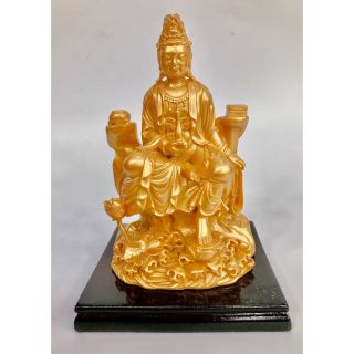 Tượng Ngài Quan Thế Âm Bồ Tát Cao 11cm Ngang 5cm Sơn Đồng Chất Liệu Bột Đá Nhựa Poly Cao Cấp Sơn Màu Tỉ Mỉ