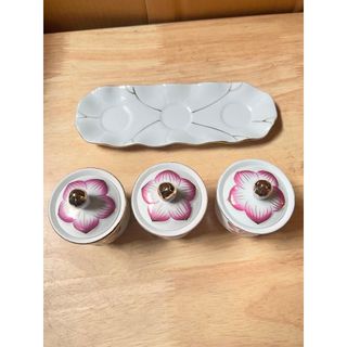 Chum nước thờ, áng nước sứ có nắp bạch ngọc tím loại 3 ly