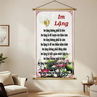 Tranh chữ thư pháp Im Lặng trang trí tại gia đình, văn phòng