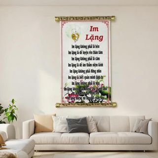 Tranh chữ thư pháp Im Lặng trang trí tại gia đình, văn phòng
