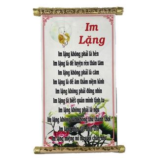 Tranh chữ thư pháp Im Lặng trang trí tại gia đình, văn phòng