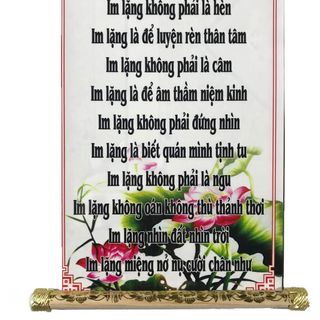 Tranh chữ thư pháp Im Lặng trang trí tại gia đình, văn phòng