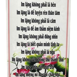 Tranh chữ thư pháp Im Lặng trang trí tại gia đình, văn phòng