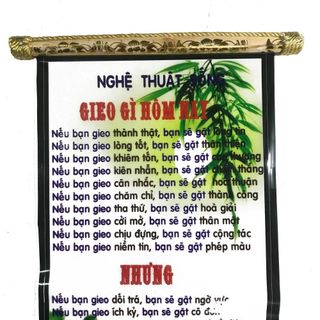 Tranh chữ thư pháp Gieo Gì Hôm Nay trang trí tại gia đình, văn phòng