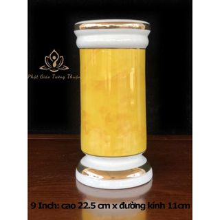 Bộ Thờ Cúng Ống Hứng Nhang 1518 Phối Vàng Bằng Sứ Cao Cấp - Phật Giáo Tường Thuận