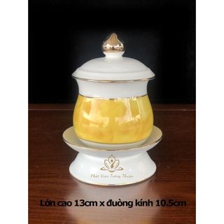 Bộ Thờ Cúng Chun Bi Nước Phối Vàng Bằng Sứ Cao Cấp