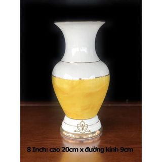Bộ Thờ Cúng Bình Bông Phối Vàng Bằng Sứ Cao Cấp