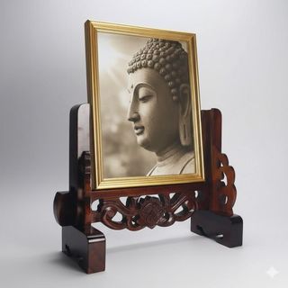 Khung Gỗ Đặt Ảnh Thờ Tâm Pháp Chất Liệu Gỗ Tràm Kích Thước Linh Hoạt 30cm 40cm 50cm Dễ Tháo Lắp