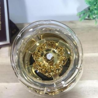 Đèn dầu chân thủy tinh trụ thờ cúng nghiêm trang cao 15cm dùng dầu cát tường lưu ly ánh sáng dịu nhẹ phù hợp trang trí thờ cúng chất liệu sứ tráng men và thủy tinh